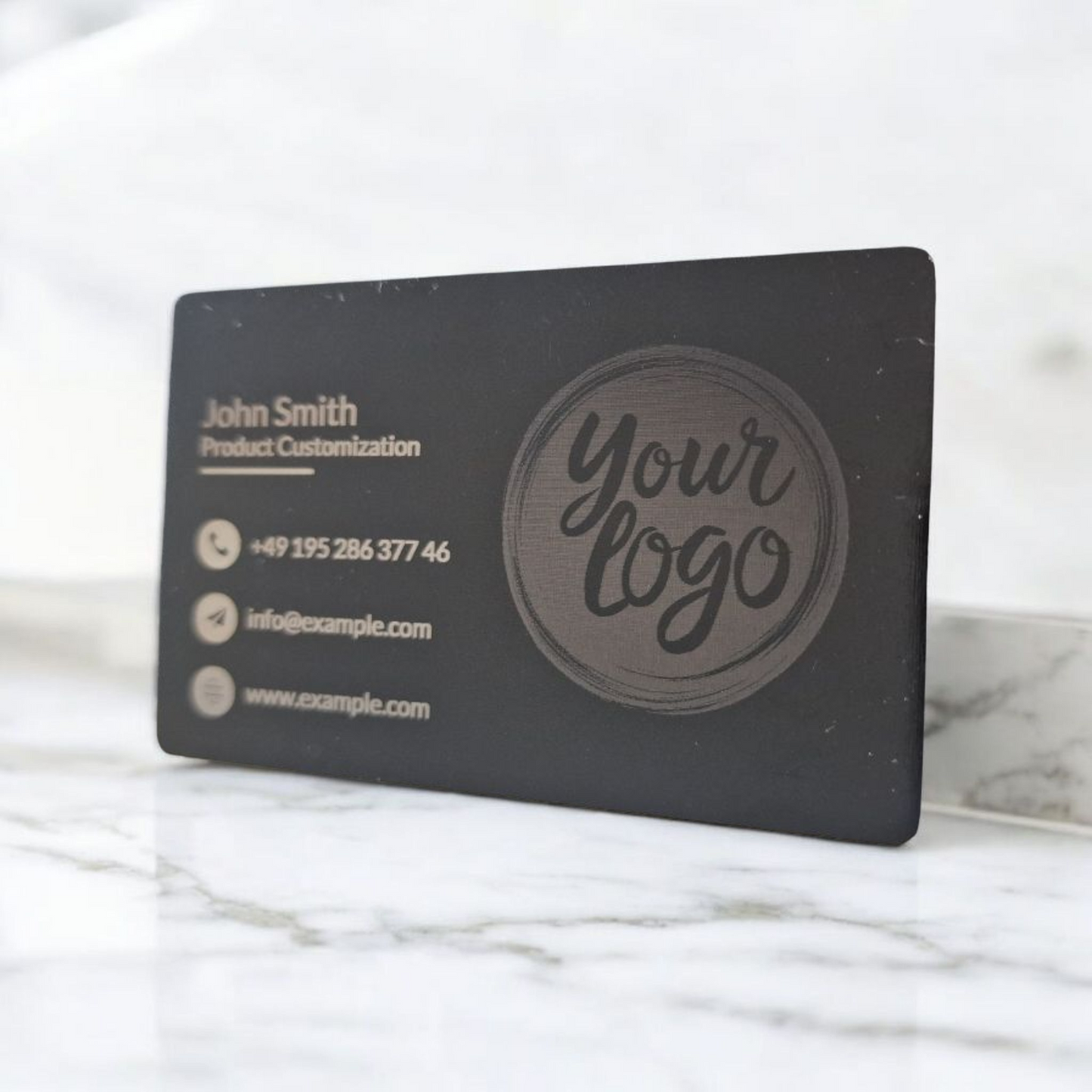 10 x Black or Gold small run metal business cards
