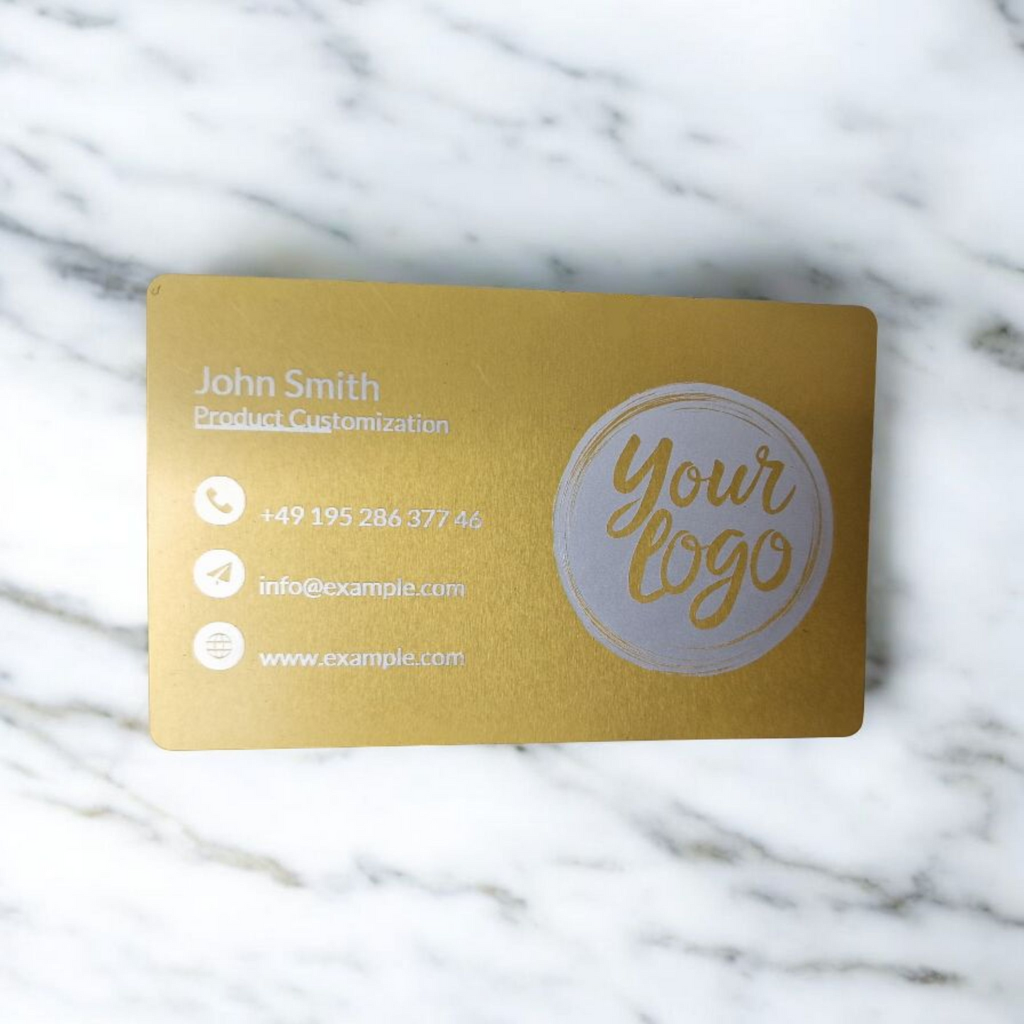 10 x Black or Gold small run metal business cards