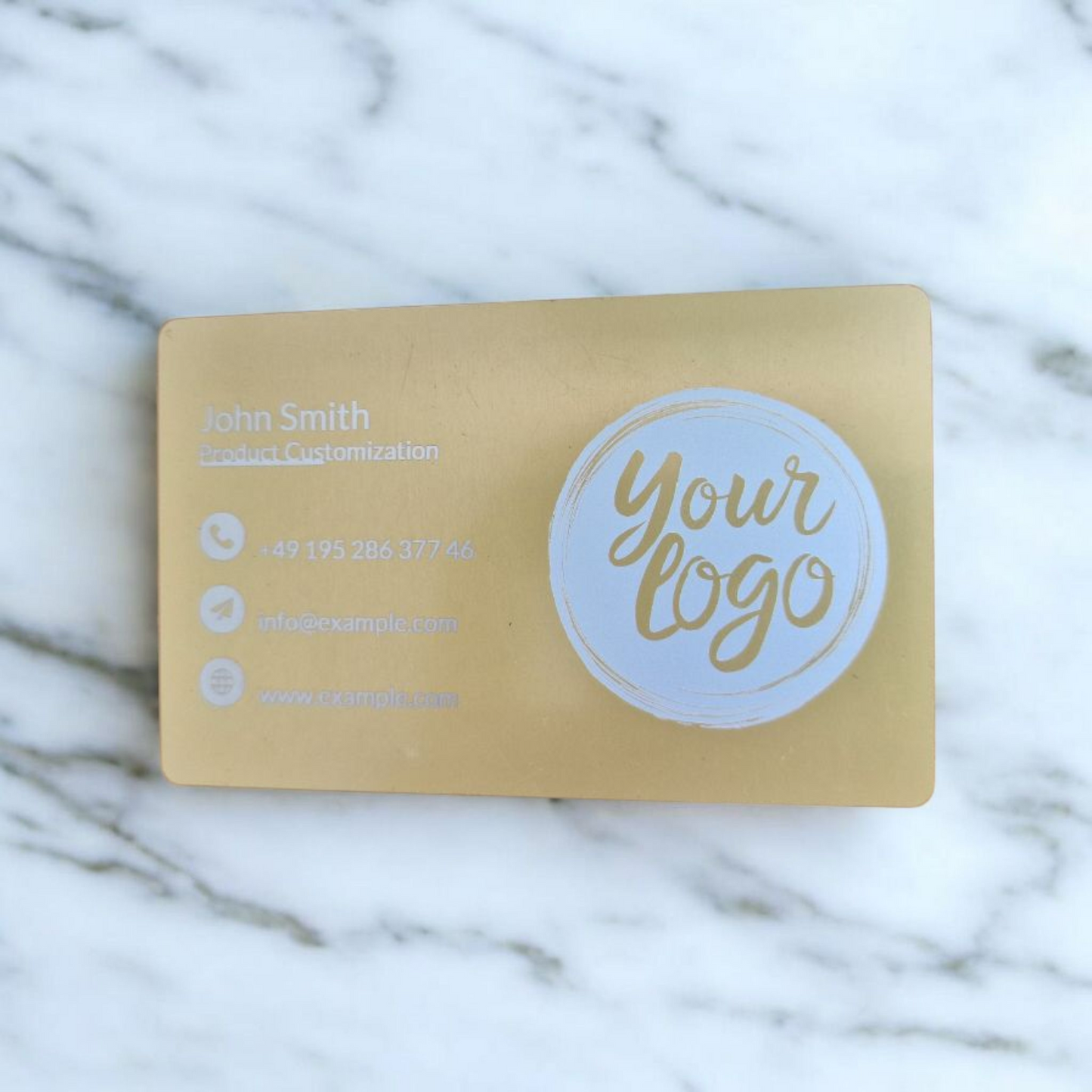 10 x Black or Gold small run metal business cards